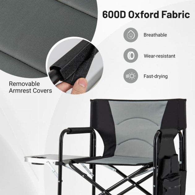 Hivvago Tall Directors Chair Gray 4