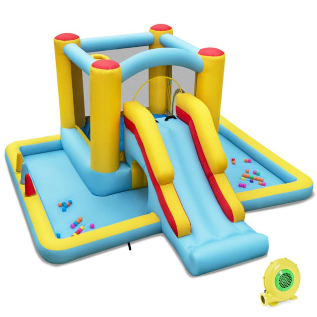 Hivvago 7-in-1 Inflatable Bounce House Multi-colored 2