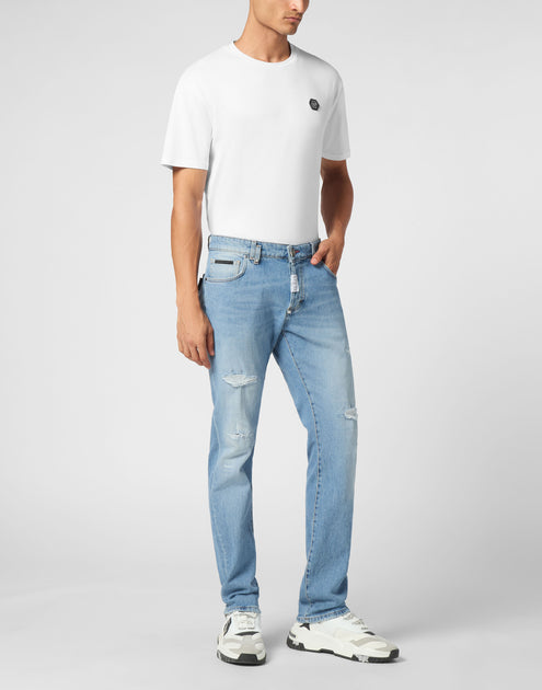 Philipp Plein Super Straight Trousers Blue 34 3