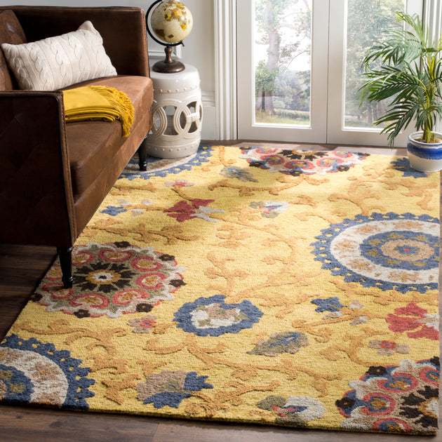 Safavieh Blossom BLM401 Area Rug Gold/Multi 2