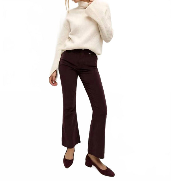 Veronica Beard Carson Ankle Flare Cord Pants Purple 29 2