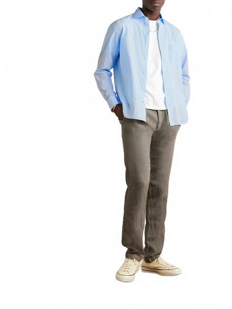 Hartford Paul Pat Button Down Shirt Blue Small 2