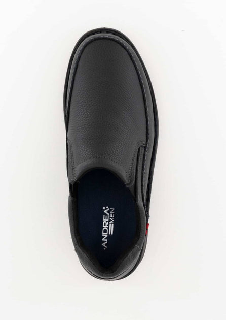 Andrea Men's Leather Loafer Black US 8 4