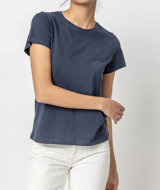 Lilla P Short Sleeve Crewneck Tee Blue Small 2