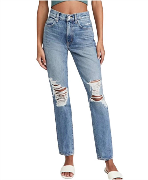 SLVRLAKE Roxy High-Rise Distressed Jean Blue 28 2