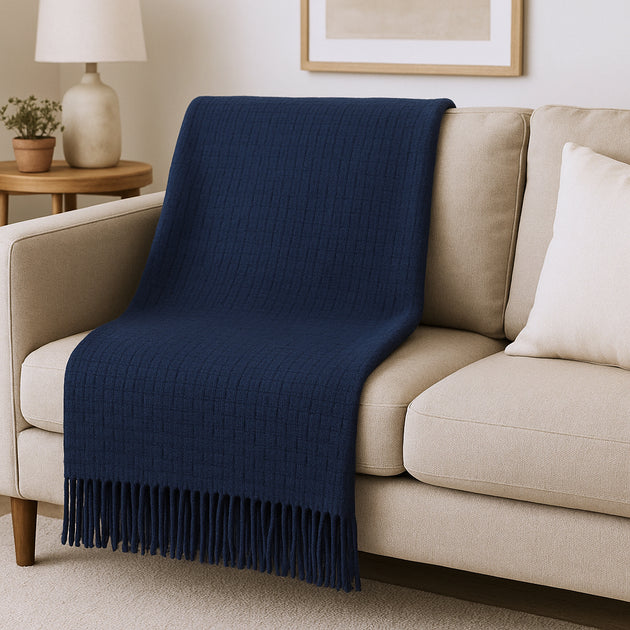 Hivvago Throw Blanket Navy Blue 50x67in 3