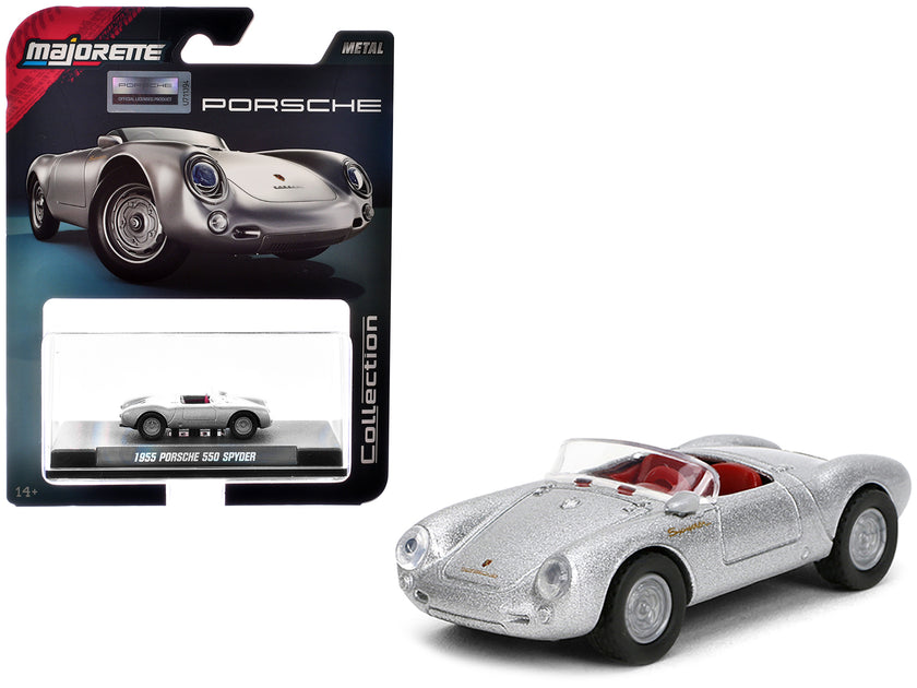 Majorette Porsche 550 Spyder 1955 Silver Metallic 1/64 2