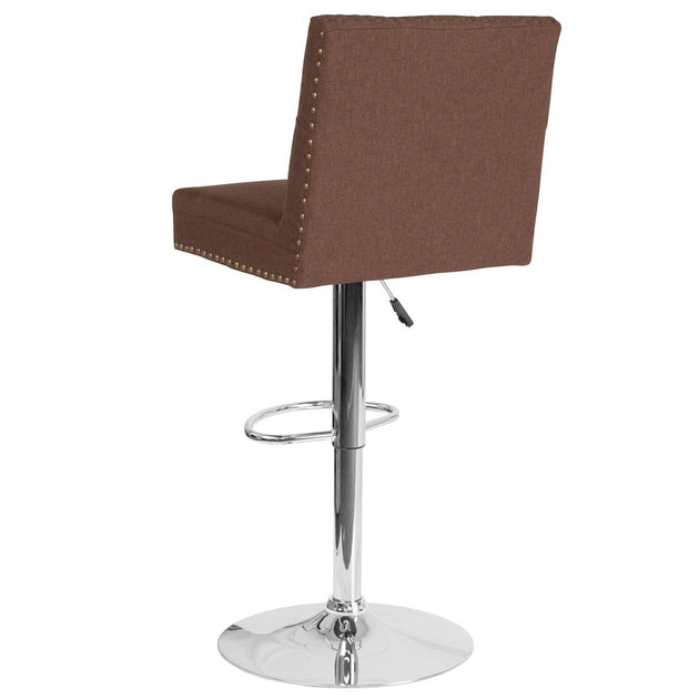 Flash Furniture Adjustable Height Bar Stool Brown 3