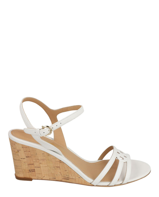 Salvatore Ferragamo Fieri Wedge Sandal White US 11 2