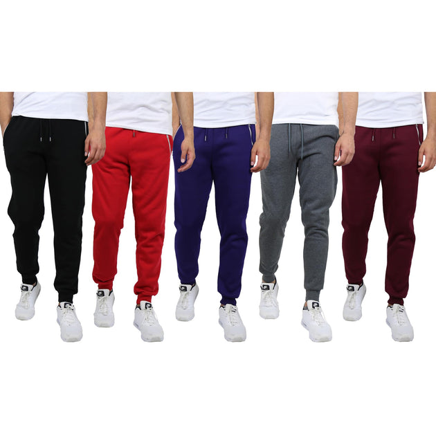 Blue Ice Men's Fleece-Lined Jogger Sweatpants Multi Large 2-Pack 9