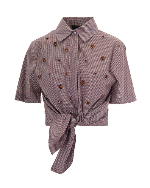 Liu Jo Choco Square Gingham Shirt Pink EU 38 2