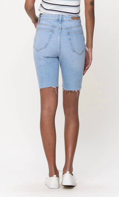 CELLO Distress Bermuda Shorts Blue Small 3