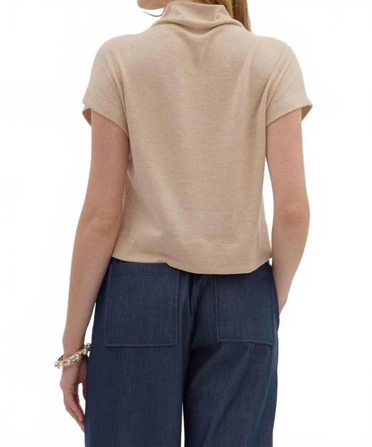 entro Midtown Knit Top Beige 1X 3