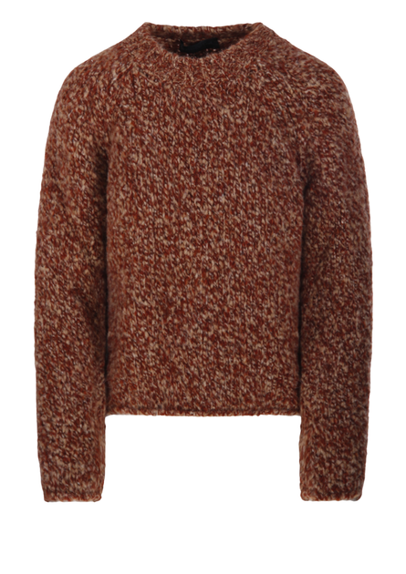 Fabrizio del Carlo Chunky Knit Crewneck Sweater Brown Medium 2
