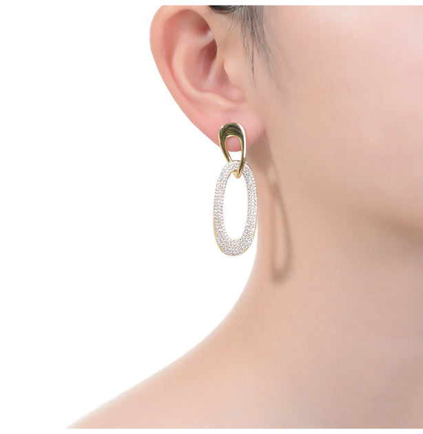 Rachel Glauber Dangle Earrings Gold 3