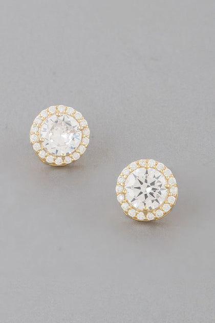 FASHNZFAB Embedded Round Stud Earrings Multi One Size 3