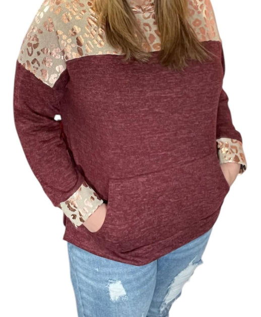 honeyme Animal Print Hoodie Red 3X 2