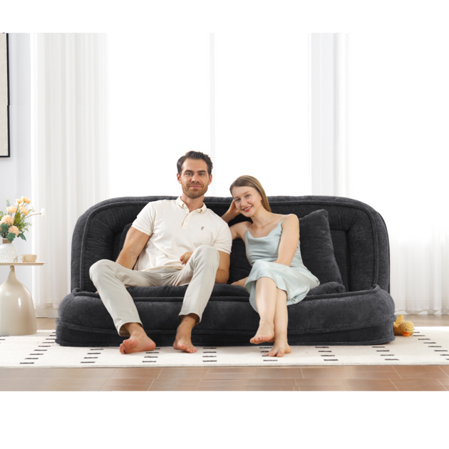 Streamdale Double Dog Bed Sofa Couch Black Extra Large 3