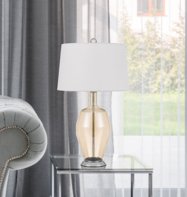Hivvago 29in Table Lamp Nickel White 4