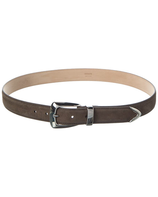 KHAITE Benny Suede Belt Black 90 cm 2