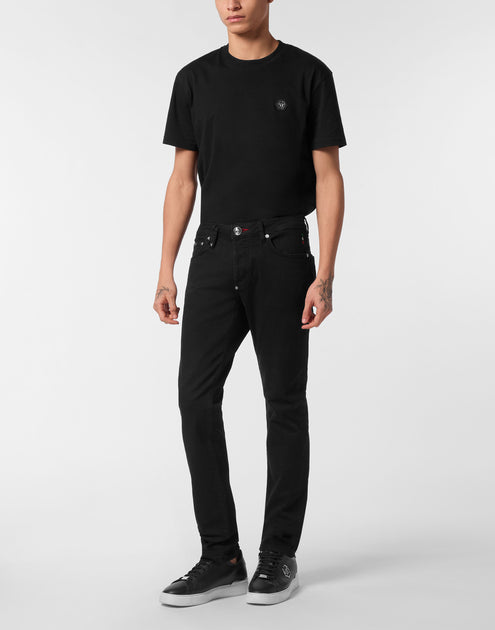 Philipp Plein Denim Trousers Super Straight Cut Skulls Multi 32 3