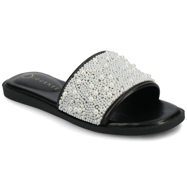 Journee Collection Precly Flat Sandal Gold US 9 2