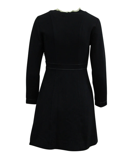 Sandro Paris Clay Dress Navy Blue Small 4