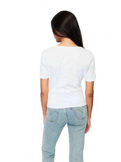 Nation LTD Carlotta Button Up Top White XS 4