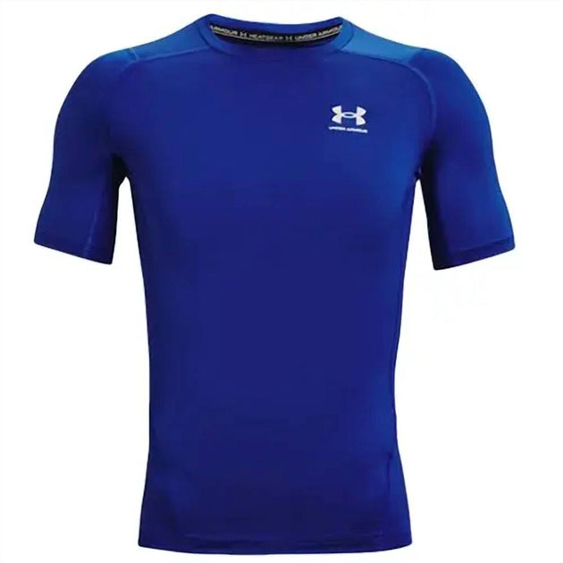 Under Armour HeatGear Short Sleeve Compression Shirt Blue XXL 4
