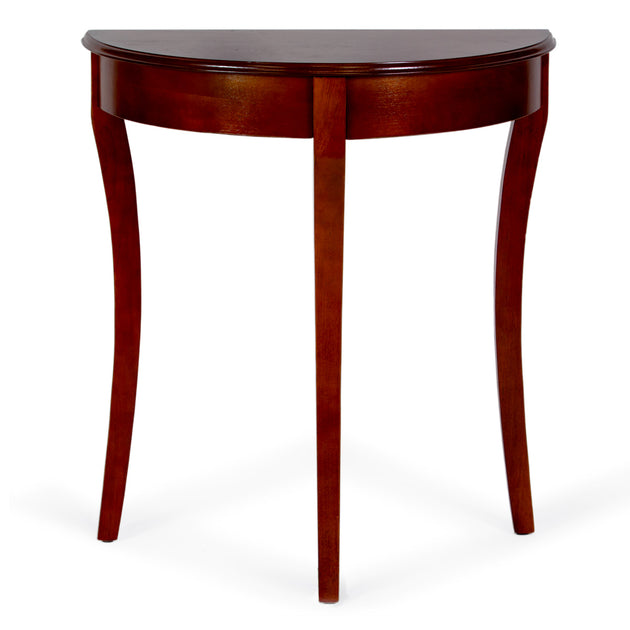 Hivvago Half Moon Console Table Cherry 5
