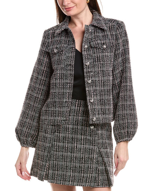 CeCe Tweed Ballion Jacket Grey US 12 2