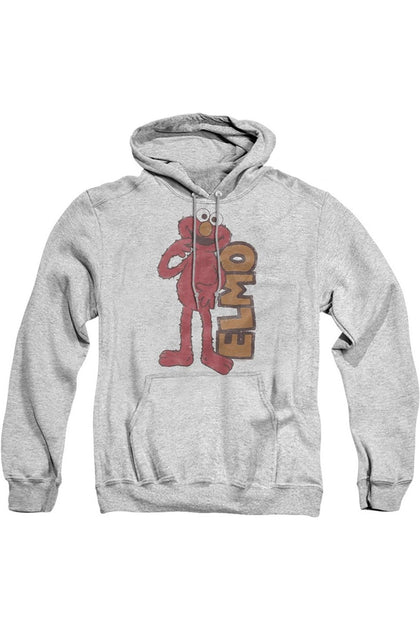Gildan Sesame Street Vintage Elmo Kapuzenpulli Grau Small 2