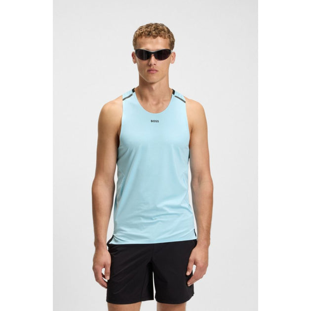 Boss Active Mesh-Jersey Tank Top Blue XXL 4