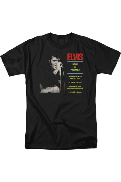 Gildan Elvis Presley Back T-Shirt Black 5XLarge 2