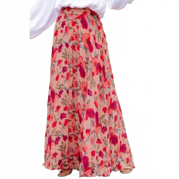 Rosa Clothing Maxirock mit Blumendruck Beige XLarge 2