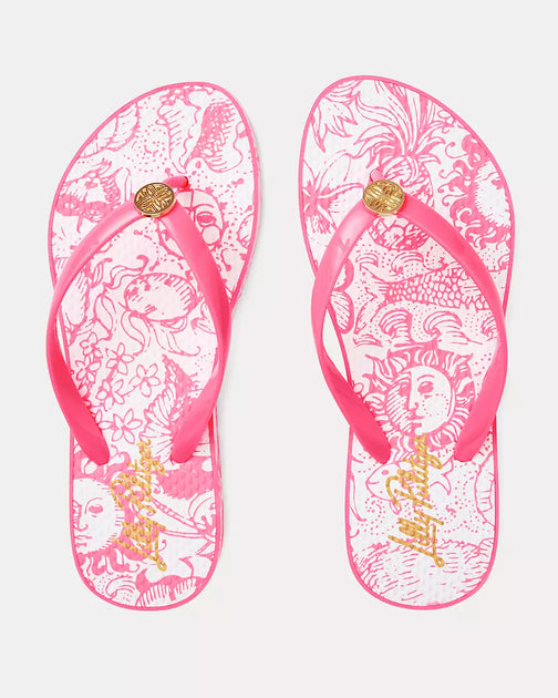 Lilly Pulitzer Pool Flip Flop Multi US 8 4