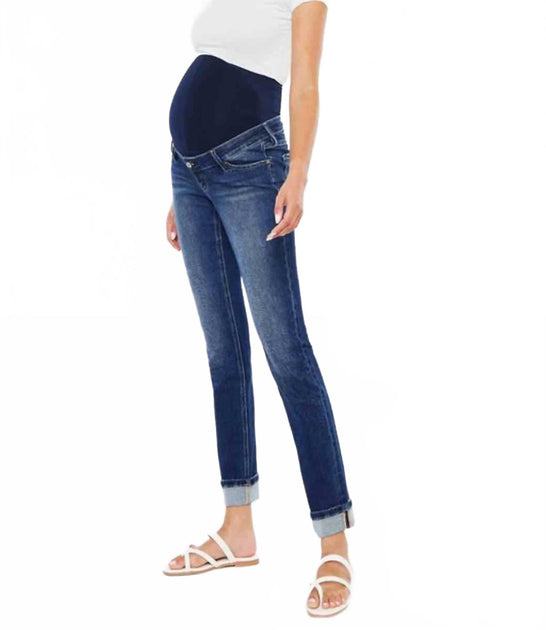 KanCan Teagan Maternity Straight Fit Jeans Blue 27 4