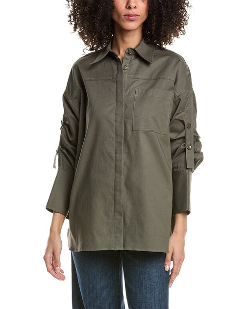 3.1 Phillip Lim Drop Back Shirt Grün US 0 2