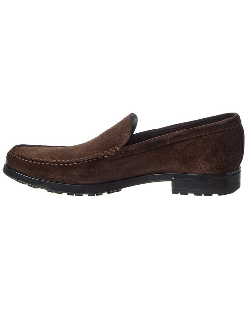 Bally Otinel Suede Moccasin Brown US 11 3