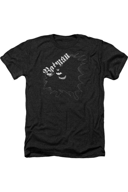 Gildan Batman Darkness Adult Heather Tee Black Small 2