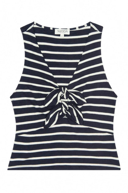 Nation LTD Terri Tie Tank Top Blue Medium 4