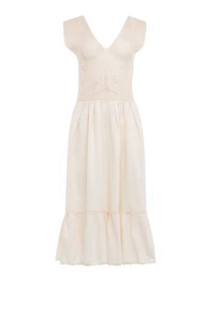 Carolina K Maya Dress Beige Large 2