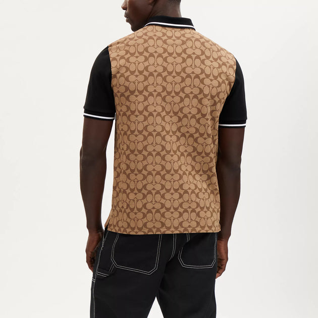 Coach Outlet Signature Polo Brown Small 4