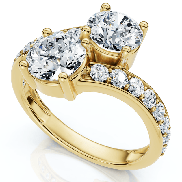 Pompeii3 Forever Us 2-Stone Diamond Ring 14k Gold US 6 3