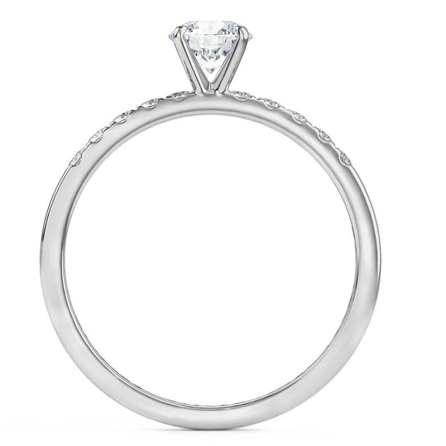 Pompeii3 1/2Ct Round Diamond Engagement Ring Gold US 8.5 3