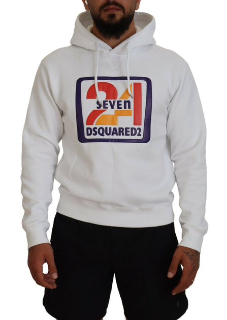 Sweat à Capuche Imprimé Dsquared2 Blanc Medium 3