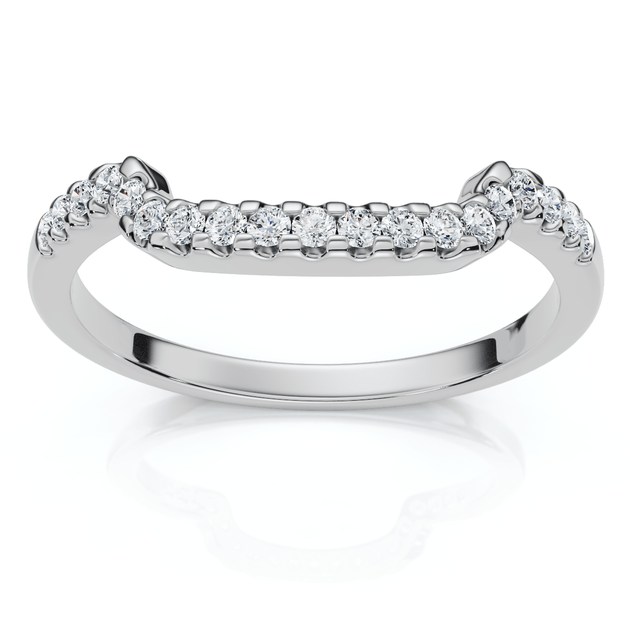 Pompeii3 Diamond Insert Wedding Guard Band 14k Gold EF/VS US 6 2