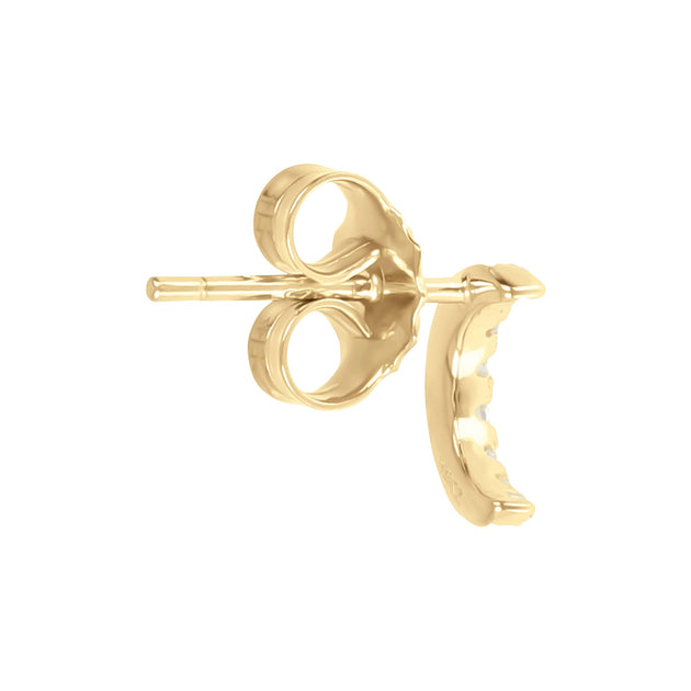 Autentica Crescent Moon Stud Earrings Multi 3