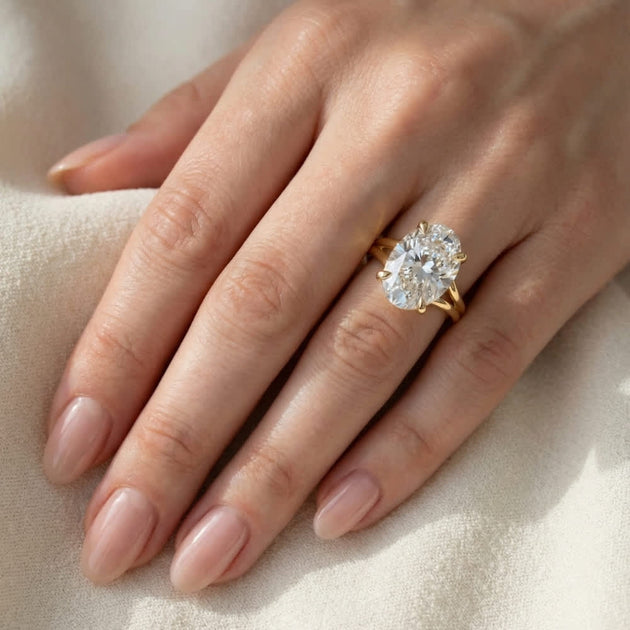 Pompeii3 Abner Diamond Engagement Ring Gold US 6.5 6
