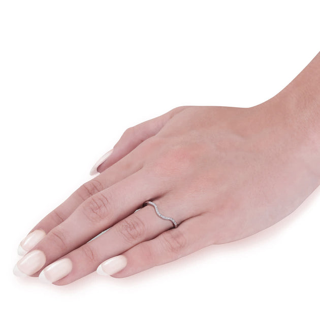 Pompeii3 Aria Wedding Ring Silver US 9 4